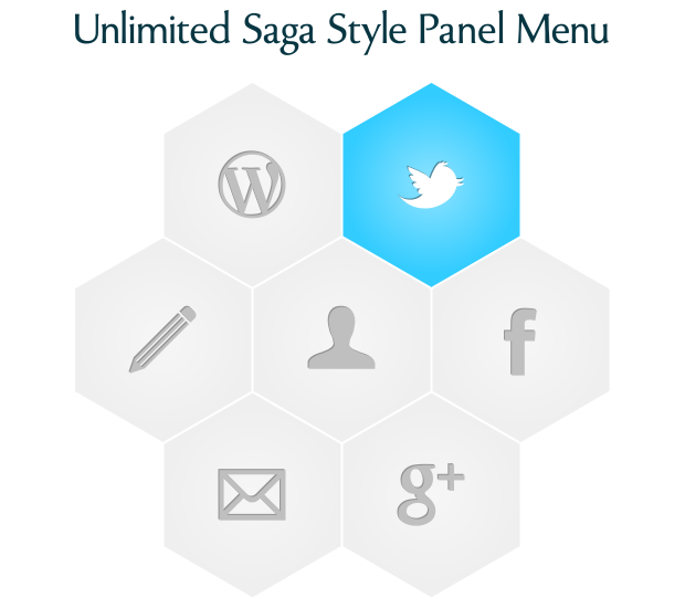 Unlimited Saga Style Panel Menu with SVG & CSS スクリーンショット