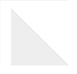 デモのキャプチャ画像。Firefoxだと三角形の斜めの部分の縁が濃くなっている。