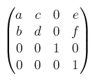 matrix()関数をmatrix3d()関数で表す